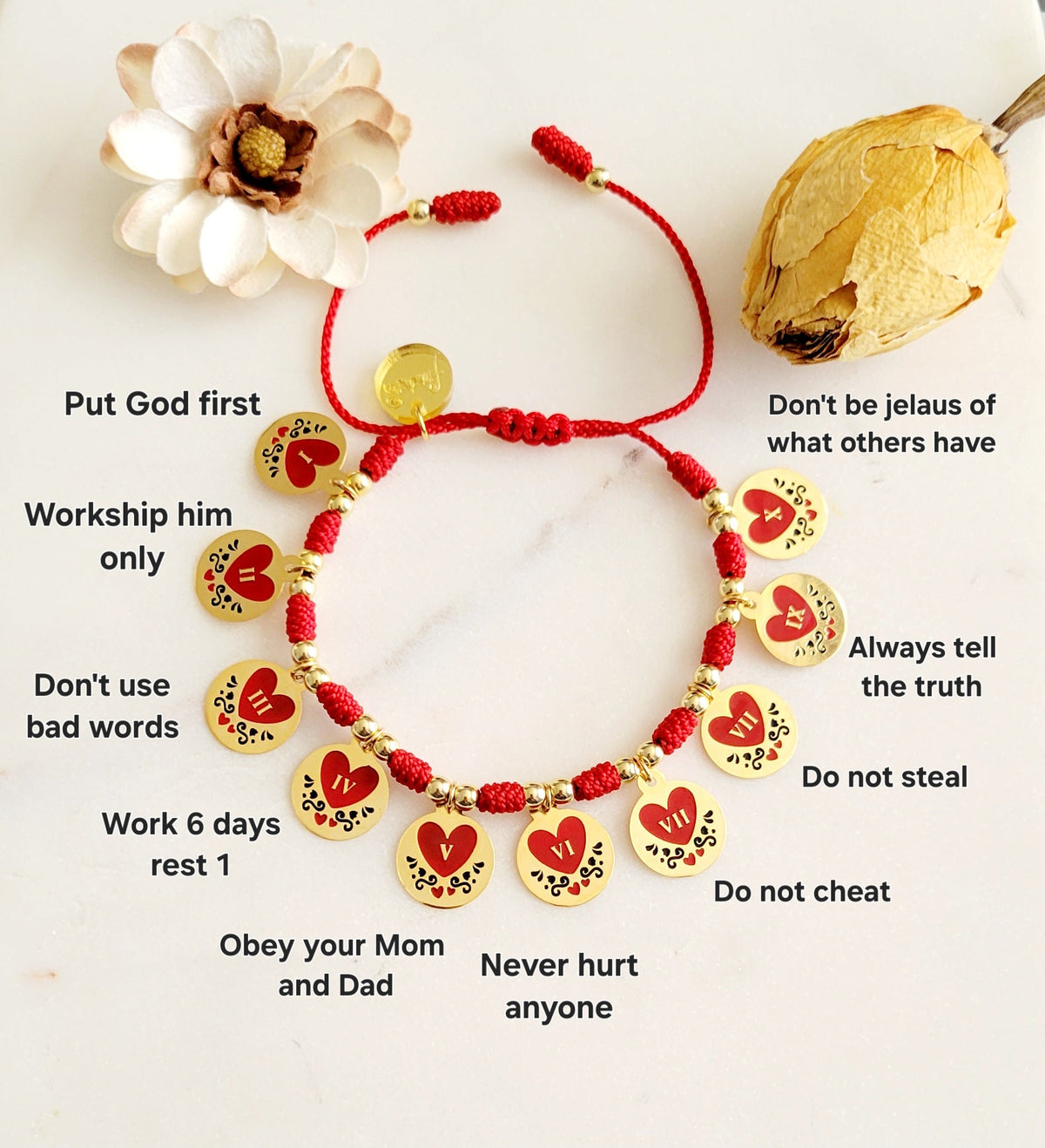 10 Commandments Bracelet | Handmade jewelry by Franchesca Jewels