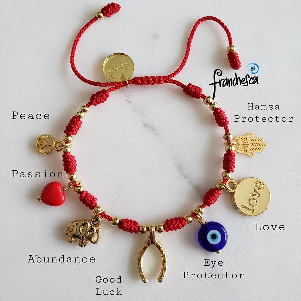 7 Wishes In Red Bracelet | Handmade jewelry by Franchesca Jewels