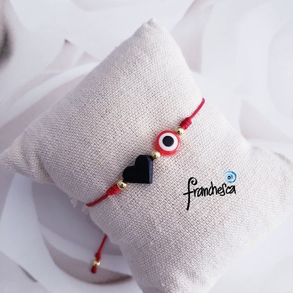 Azabache Heart Bracelet | Handmade jewelry by Franchesca Jewels