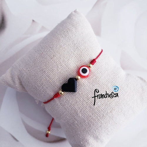 Azabache Heart Bracelet | Handmade jewelry by Franchesca Jewels