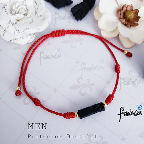Azabache Protector Men Thread | Handmade jewelry by Franchesca Jewels