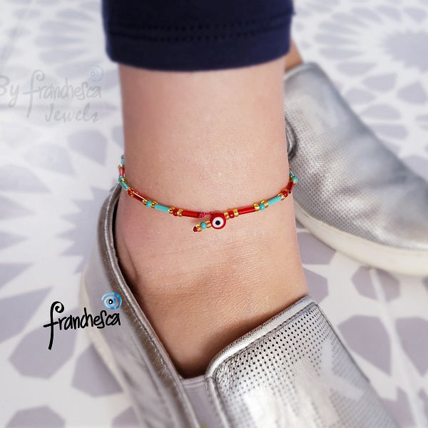 Fiji Anklet – M - 9 in | Handmade jewelry by Franchesca Jewels