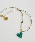 Boho Love Necklace, handwoven with Miyuki beads by Franchesca Jewels