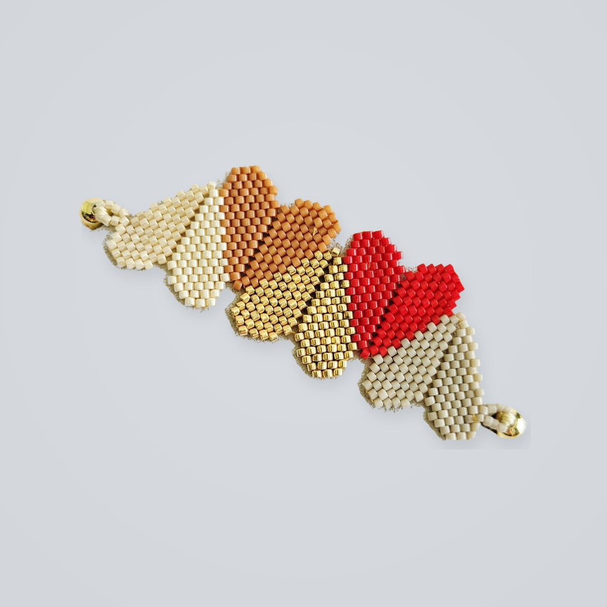 Five Amours Bracelet, handwoven with Miyuki beads by Franchesca Jewels