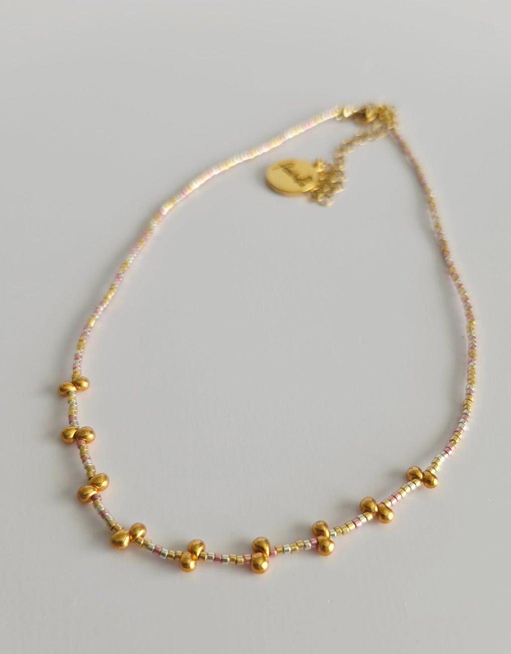 Glow Whisper Choker, handwoven with Miyuki beads by Franchesca Jewels