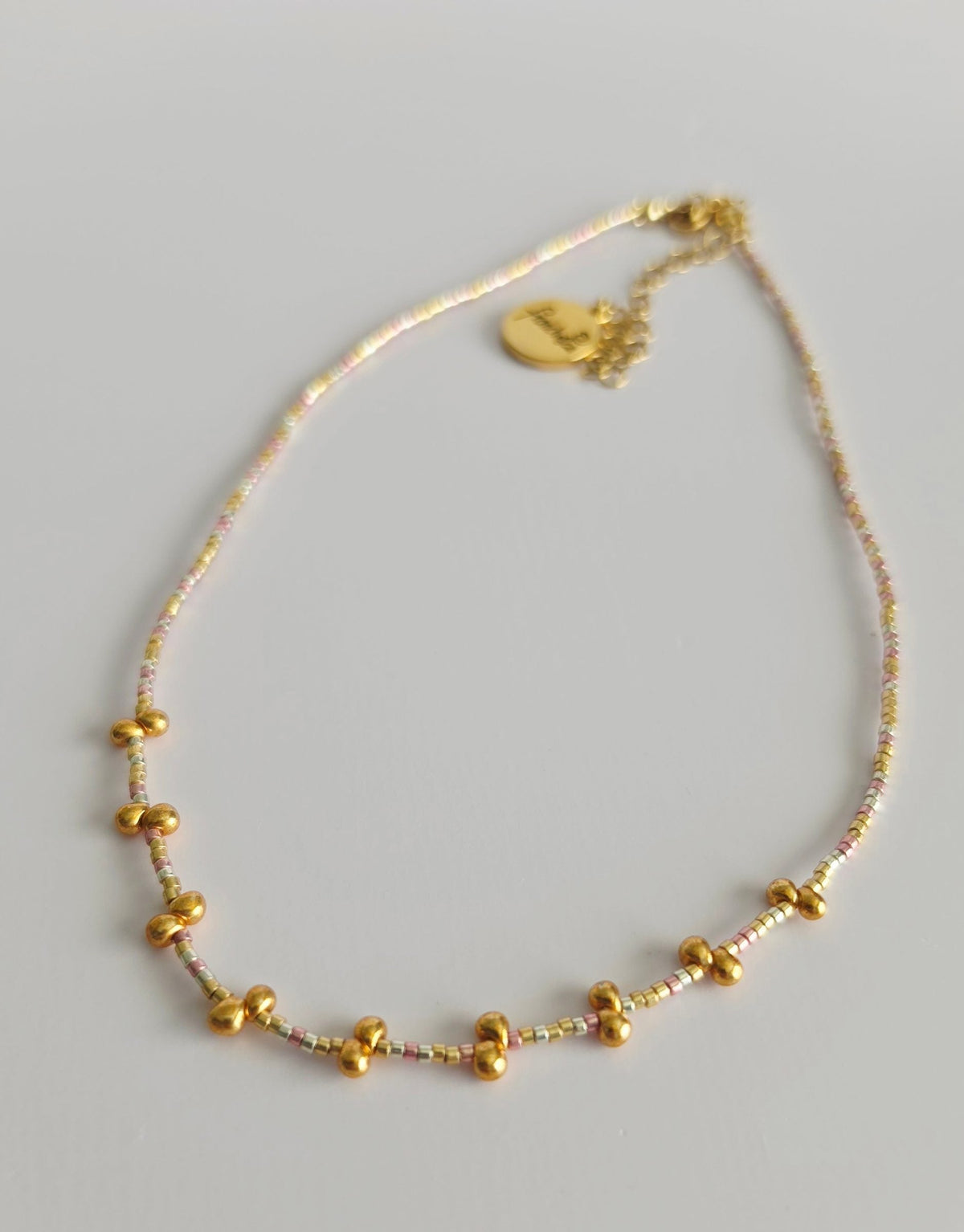 Glow Whisper Choker, handwoven with Miyuki beads by Franchesca Jewels