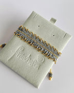 Rhythm Bracelet in Graphite Luxe, handwoven with Miyuki beads by Franchesca Jewels