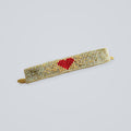 Ruby Heart Bracelet, handwoven with Miyuki beads by Franchesca Jewels