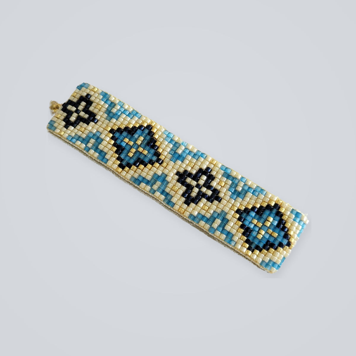 Santorini Dreams Bracelet, handwoven with Miyuki beads by Franchesca Jewels