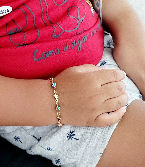 Ojitos Baby And Children Protector Bracelet | Handmade jewelry by Franchesca Jewels