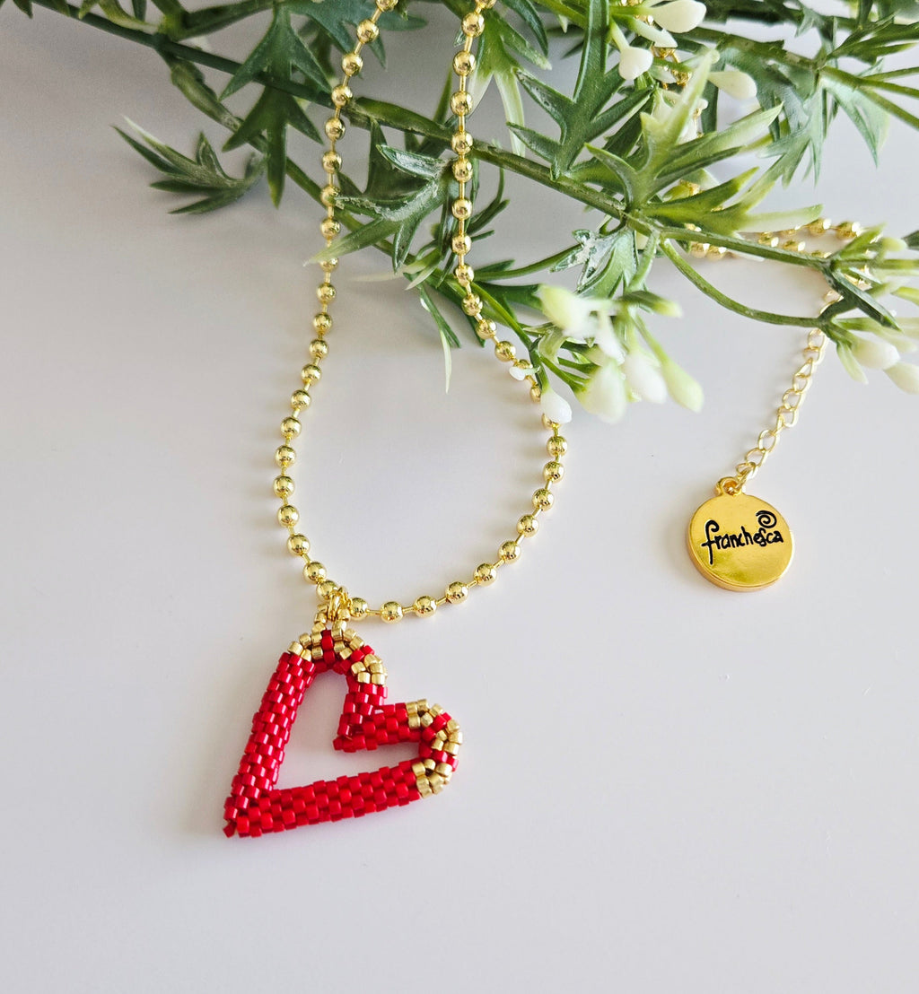 Perfect Heart Necklace – RED | Handmade jewelry by Franchesca Jewels