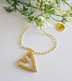Perfect Heart Necklace – Golden | Handmade jewelry by Franchesca Jewels