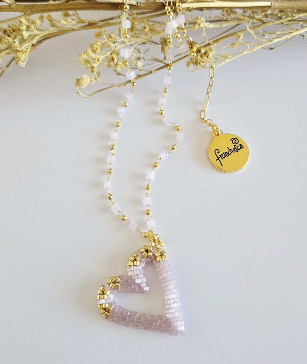 Perfect Heart Necklace – Rose | Handmade jewelry by Franchesca Jewels